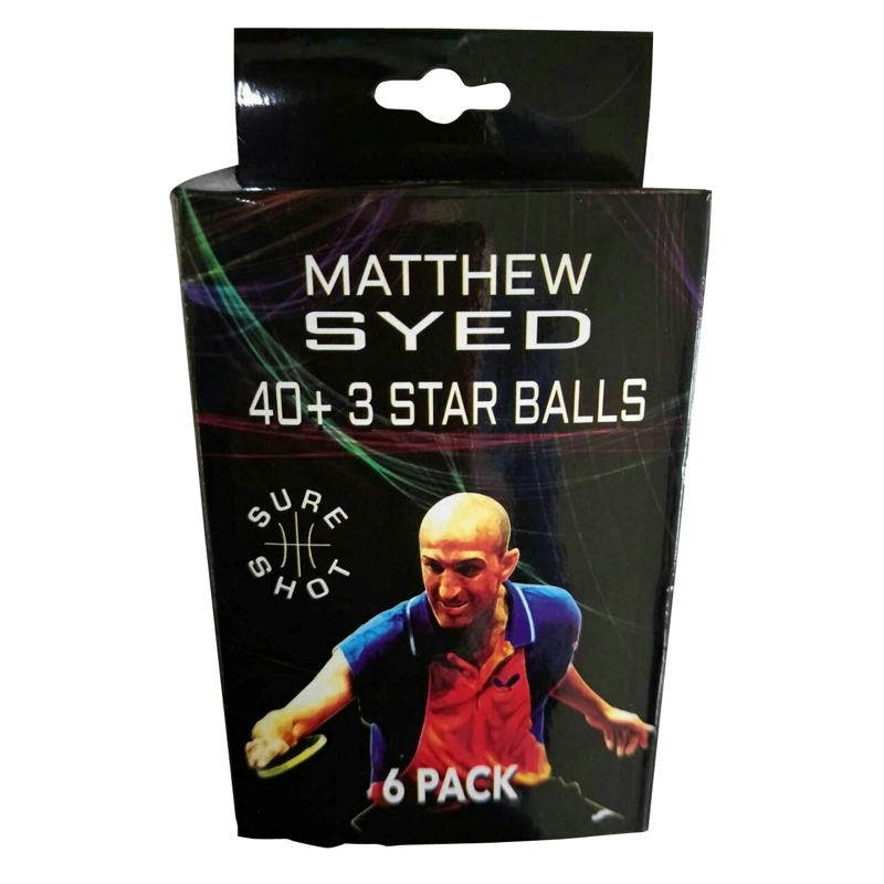 Matthew Syed 3 Star 6pk Table Tennis Balls